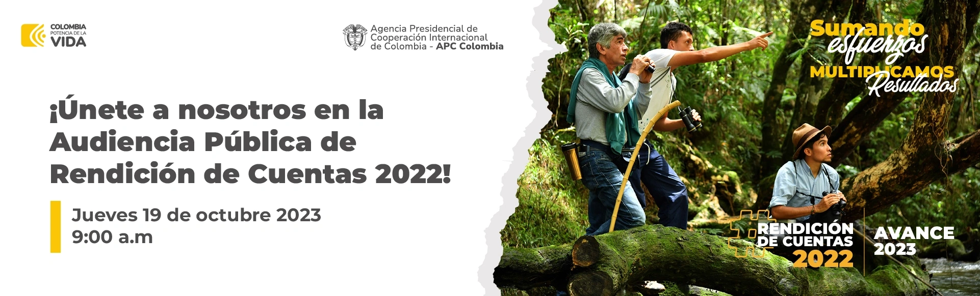 Rendición de cuentas, invitación 19 de octubre de 2024 a las 9:00 a.m.