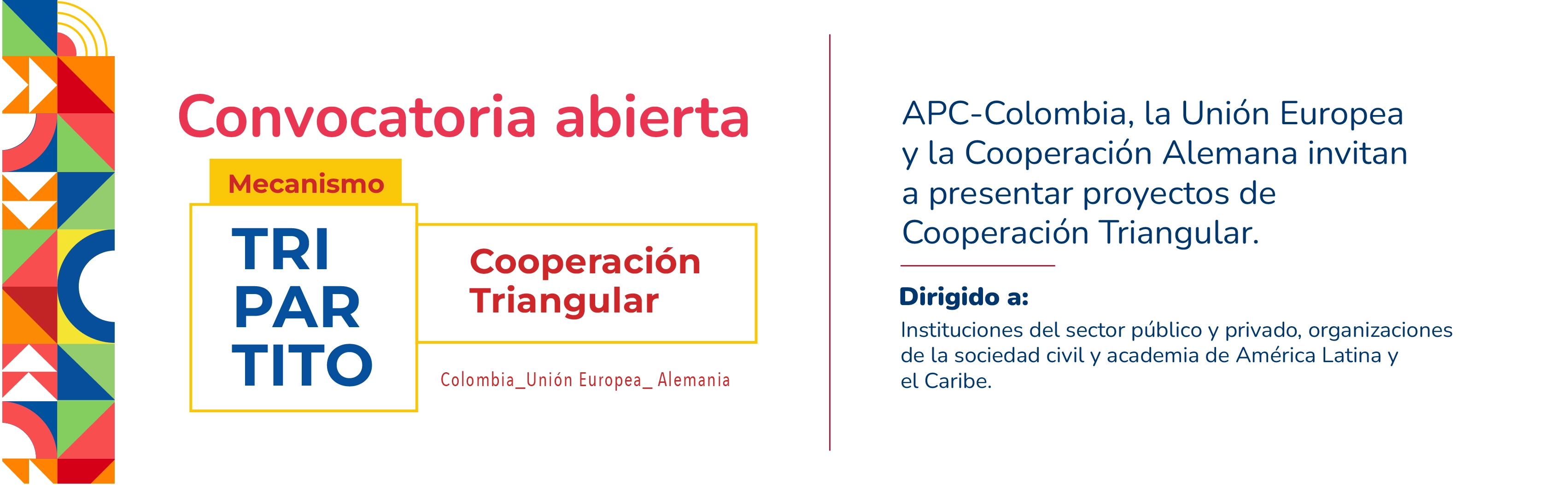 Convocatoria mecanismo tripartito entre Colombia, Unión Europea y Alemania 2023