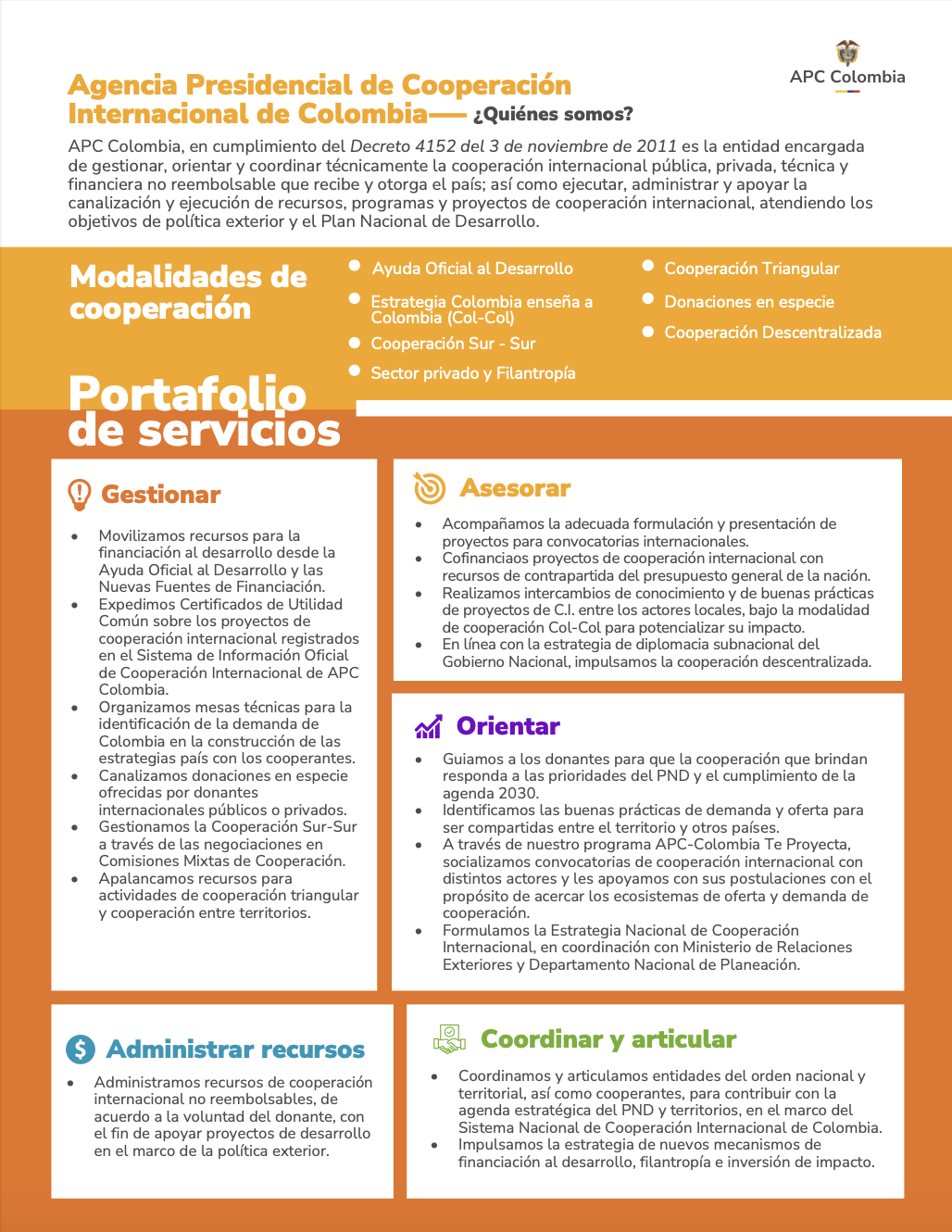 Imagen del portafolio de servicios de APC Colombia