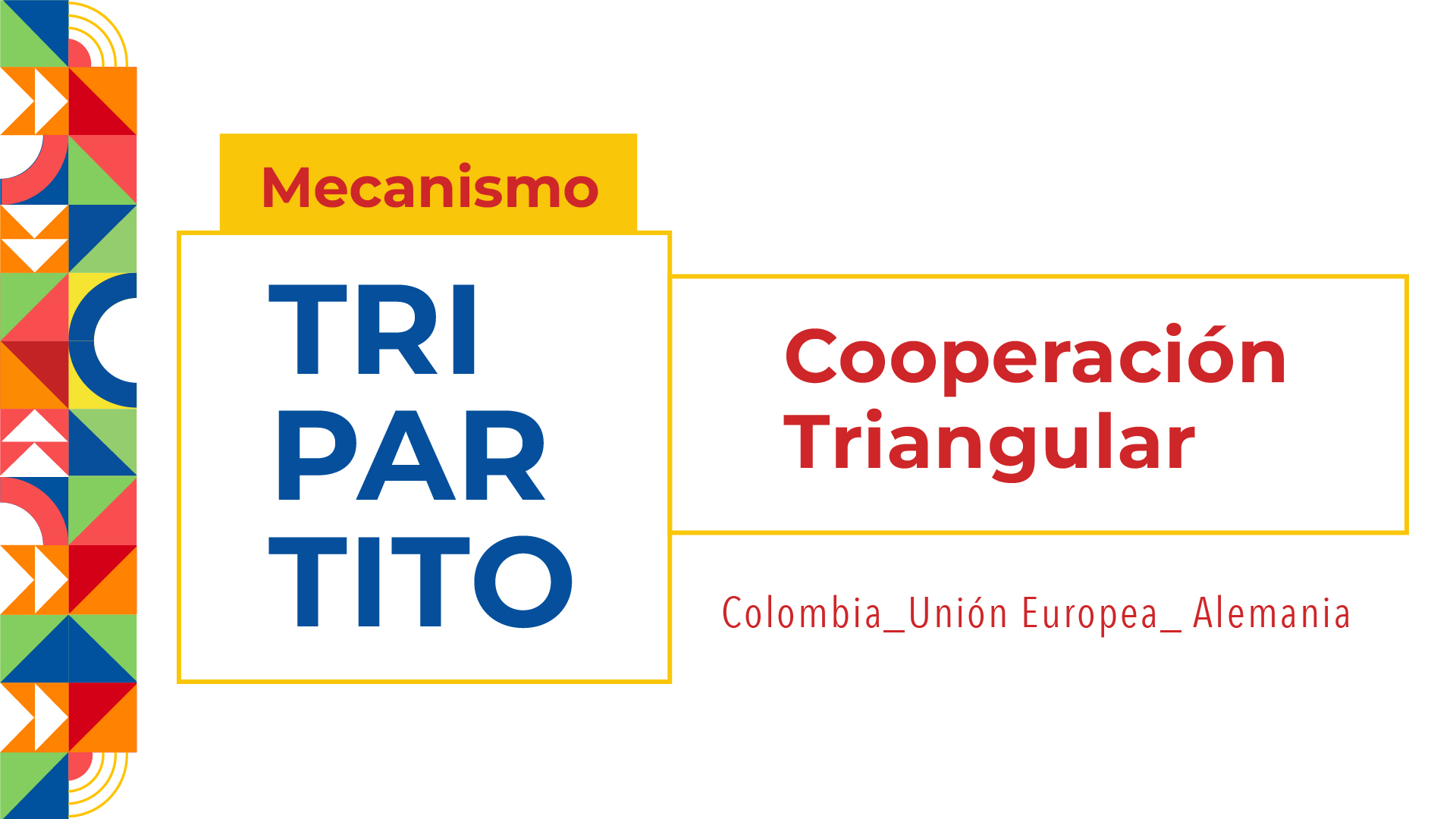 Logo del Mecanismo Tripartito entre Colombia, GIZ y la Adelante