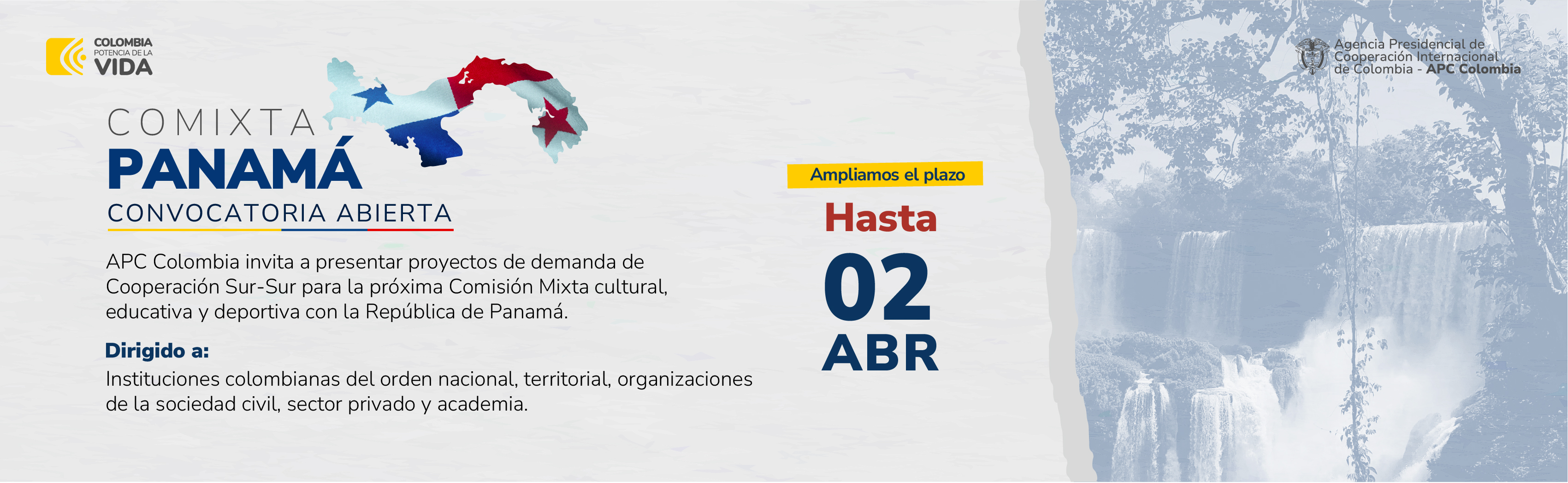 Convocatoria para presentar proyectos de Cooperación Sur-Sur en la Comixta entre Colombia y Panamá nueva fecha hasta el 2 de abril de 2024