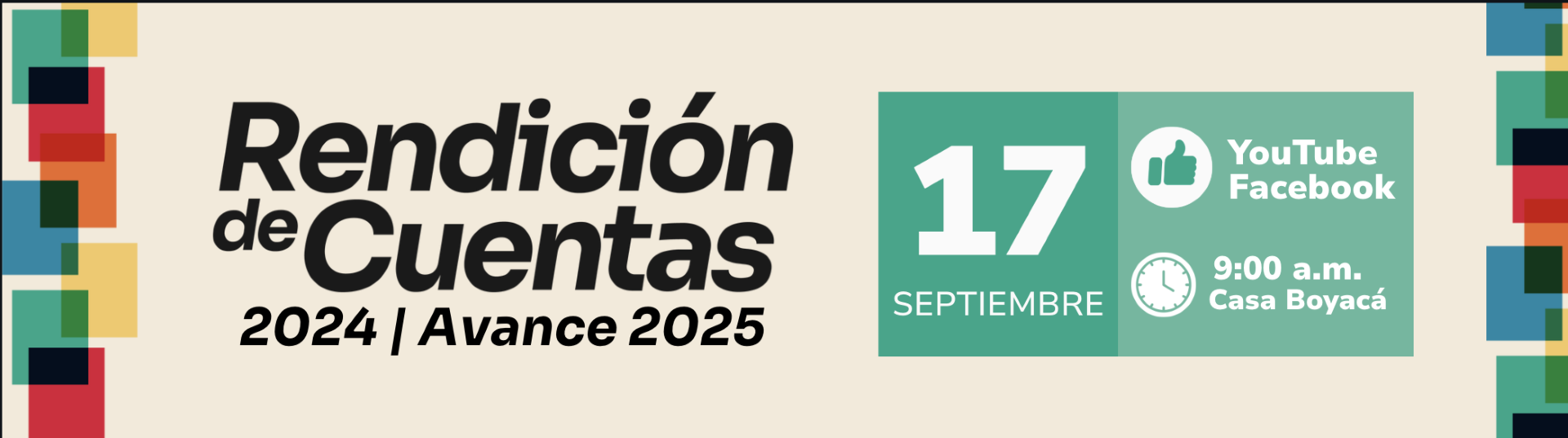 Banner de la Audiencia Pública de Rendición de Cuentas de 2024 y avances de 2025