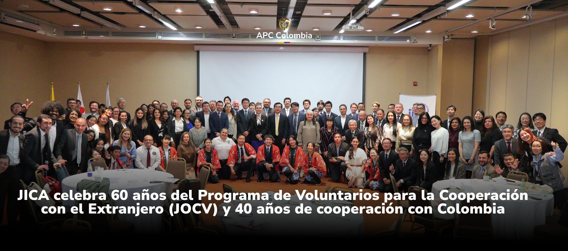Participantes de la celebración 60 años del Programa de Voluntarios para la Cooperación con el Extranjero (JOCV) y 40 años de cooperación con Colombia
