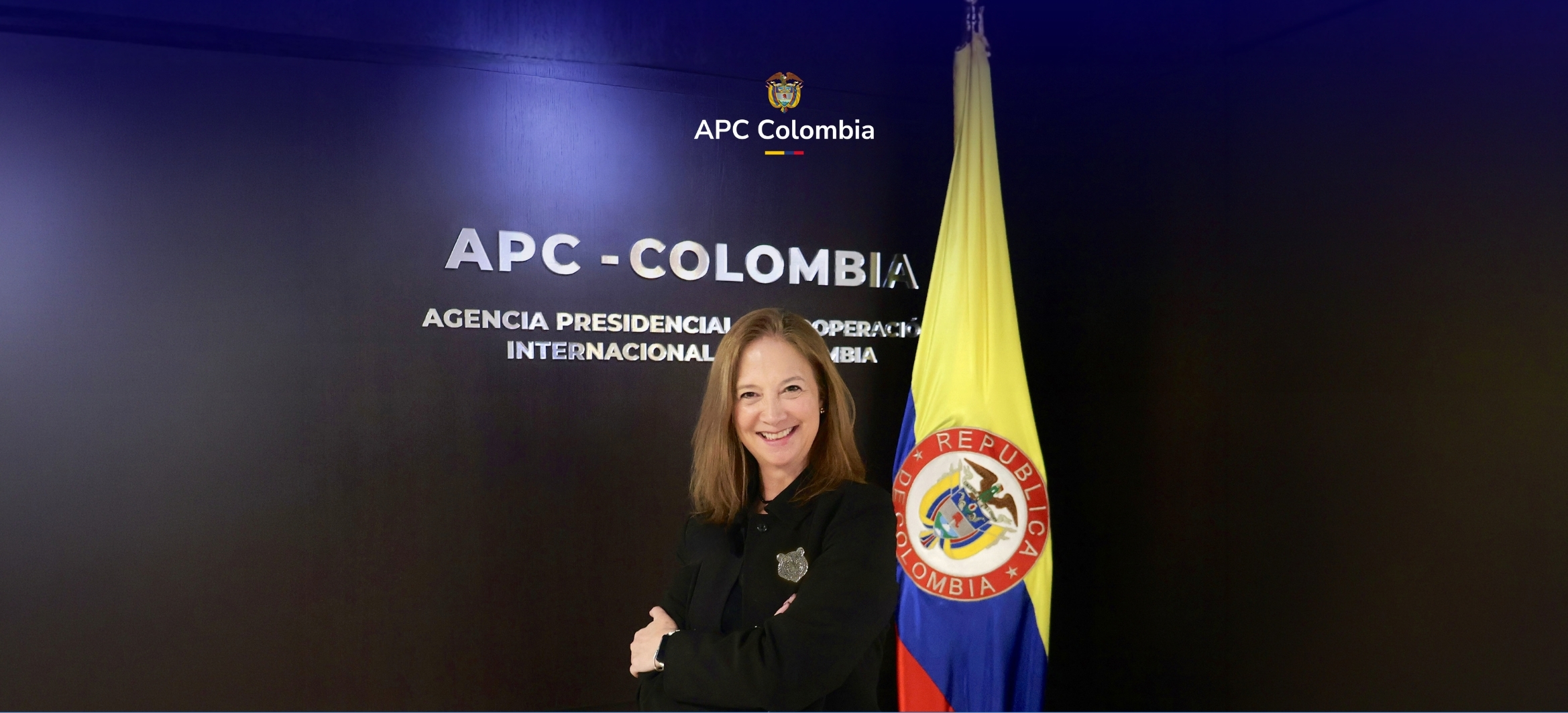 Foto de la directora general de APC Colombia, Adriana Piquero