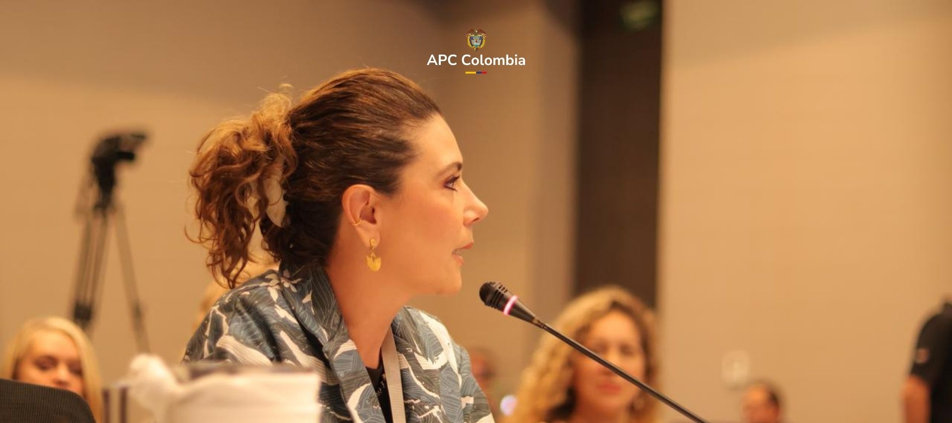 Eleonora Betancur González, directora general de APC Colombia en el evento de la entrega de lA Presidencia Pro Tempore de la Alianza del Pacífico