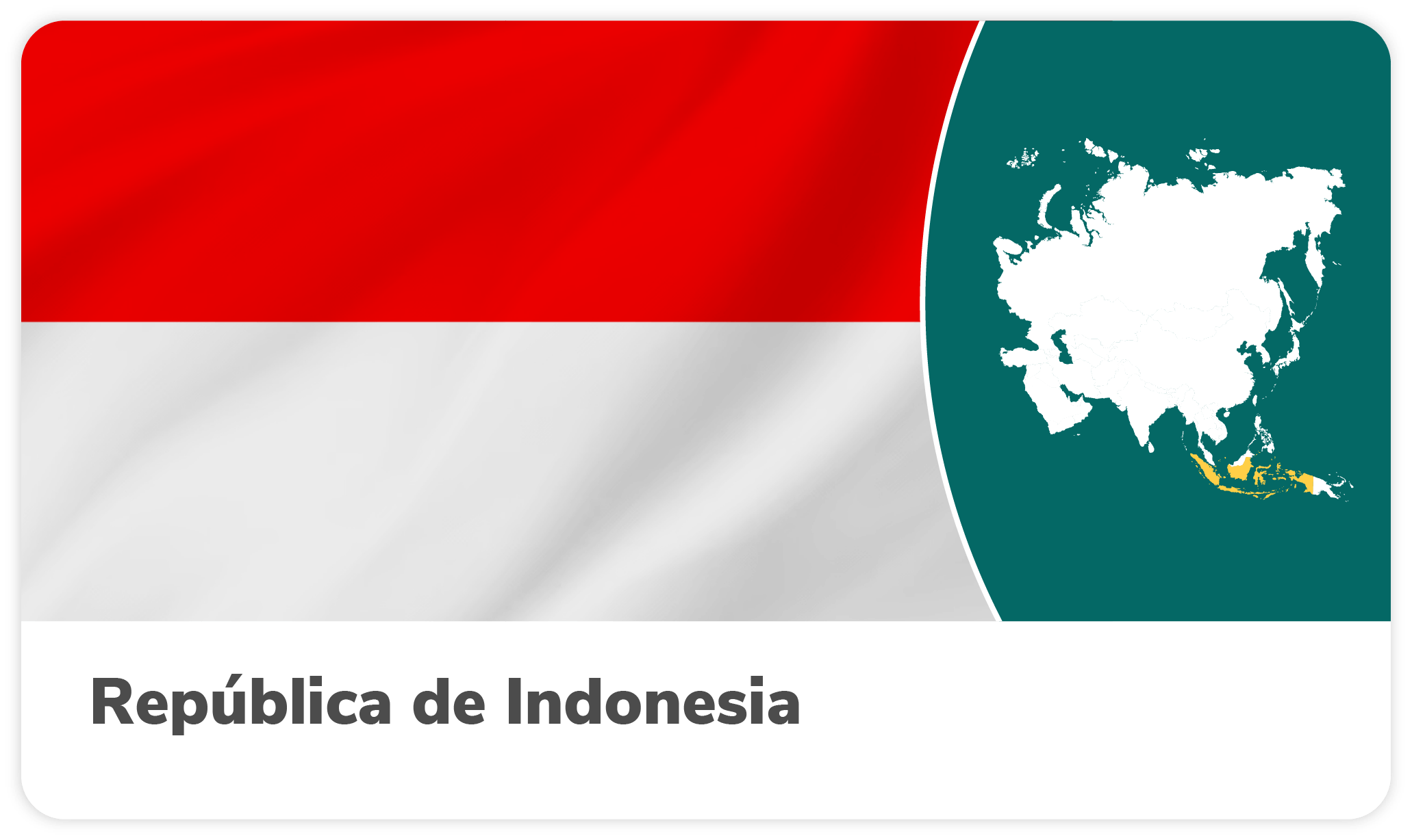Bandera de la Rep&uacute;blica de Indonesia