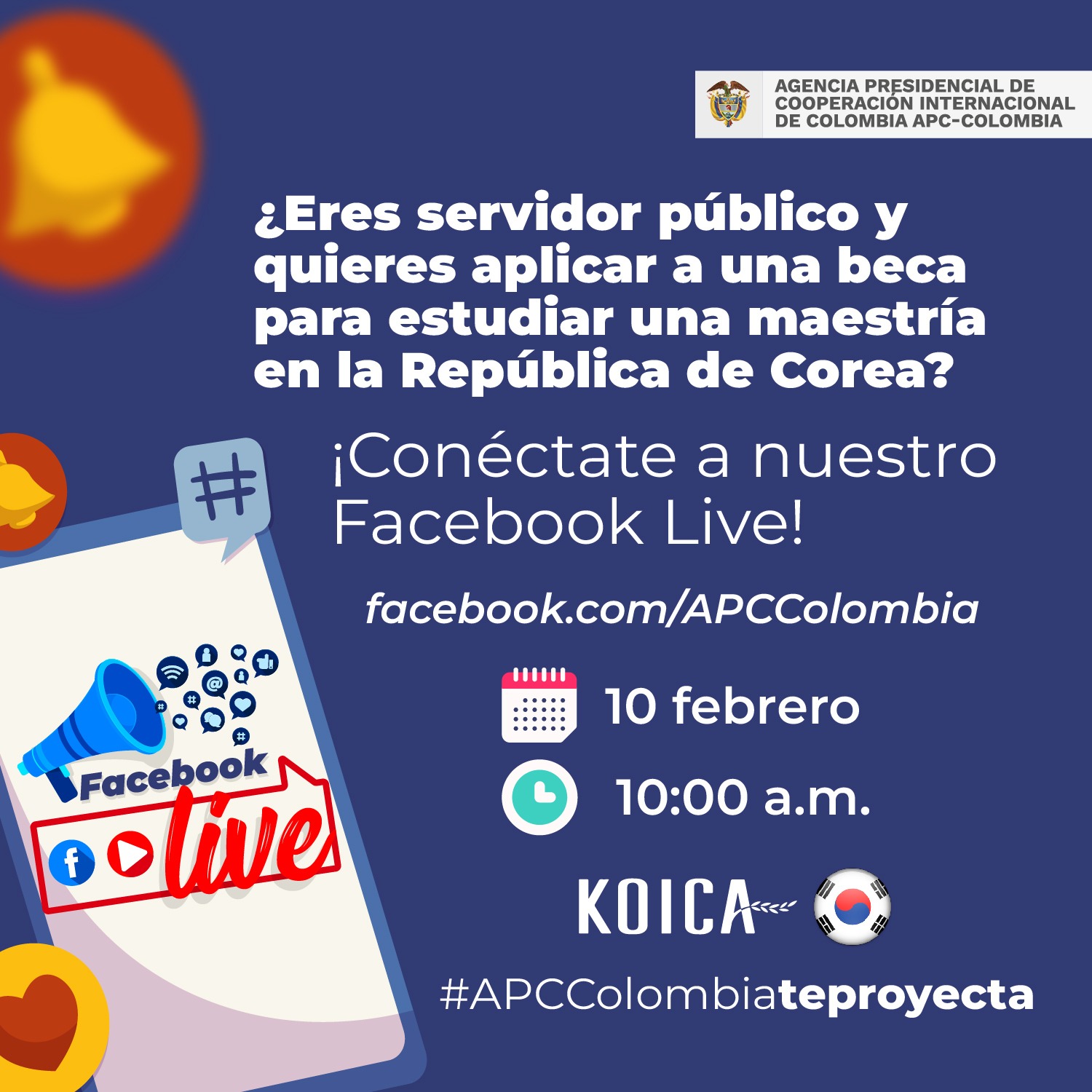 Invitación al Facebook Live el 10 de febrero a las diez de la mañana