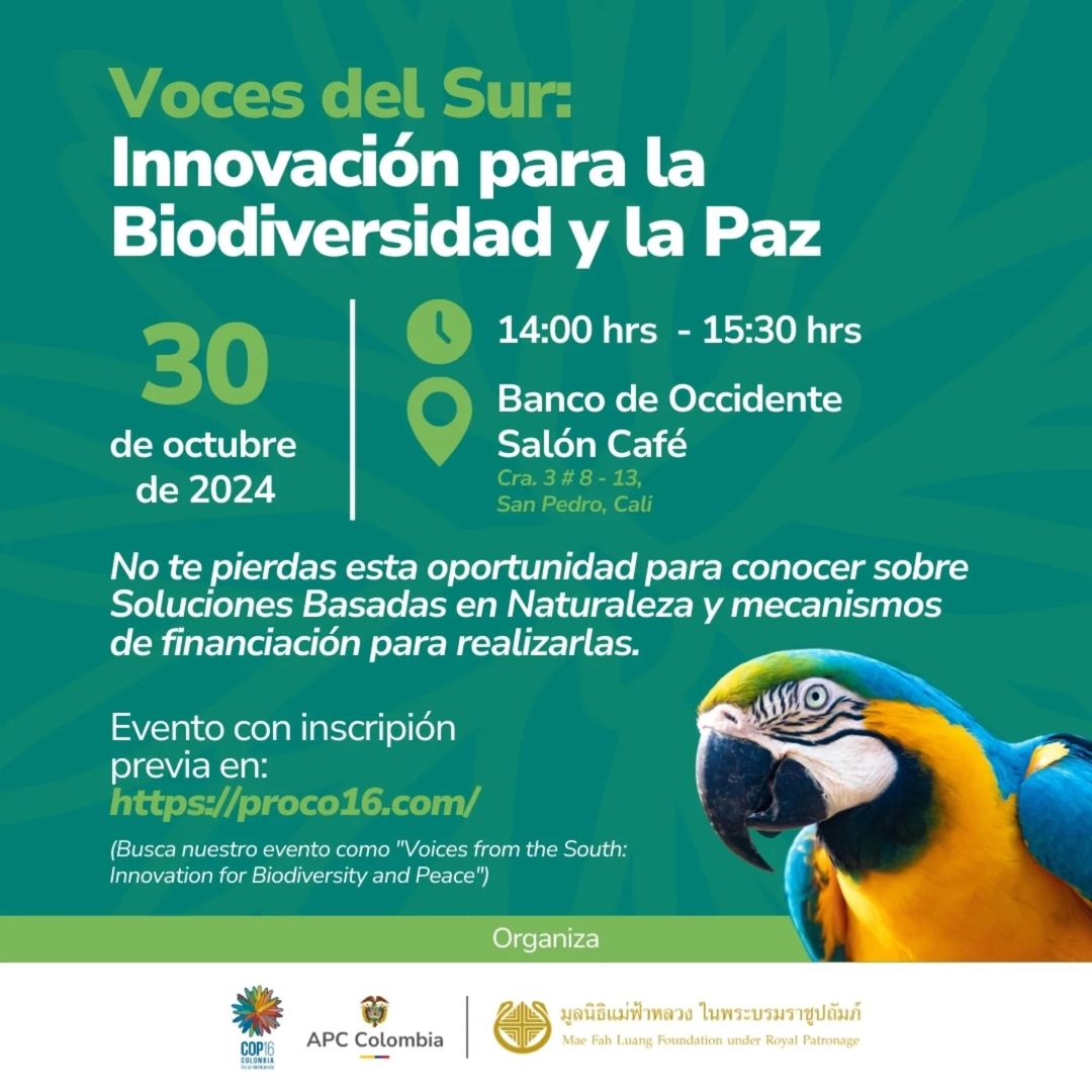 Panel Voces del Sur en la COP16 30 de octubre a las dos de la tarde