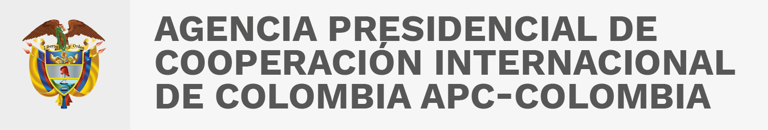 Logo Agencia Presidencial de Cooperación Internacional de Colombia, APC-Colombia