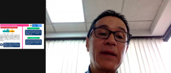 Fotografía de la sesión por Zoom del webinar en Telesalud