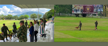 Directora Viviana Manrique en en la Quinta Brigada Segunda División del Ejército