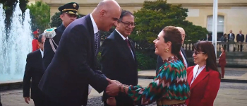 La directora general de la Agencia Presidencial de Cooperación Internacional de Colombia, APC-Colombia, acompañó la visita en la que el presidente de Colombia, Sr. Gustavo Petro Urrego, recibió al presidente de la Confederación Suiza, Sr. Alain Berset