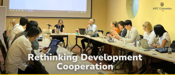 Representantes de 8 agencias de cooperación reunidas en las instalaciones de AECID, sede Cartagena, en el foro "Rethinking Development Cooperation"