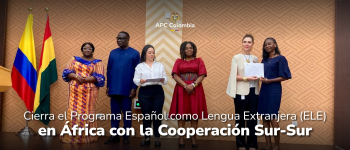Delgación colombiana entre ellos Eleonora Betancur González, directora genral de APC Colombia y Francia Márquez, vicepresidenta de la República de Colombia
