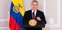 Imagen del Presidente Duque en el día del servidor público