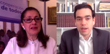Ángela Ospina de Nicholls Directora de APC-Colombia y Luis Alberto Rodríguez, Director del Departamento Nacional de Planeación