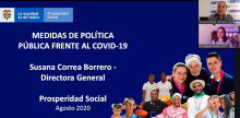 Pantallazo del webinar con el DPS