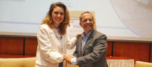 La directora General de APC-Colombia, Eleonora Betancur González y el director nacional de la Escuela Superior de Administración Publica, ESAP, Jorge Iván Bula Escobar