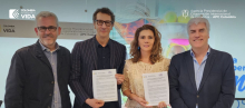 Imagen con logos institucionales en donde se presentan los directores de Phare Territorios Globales, la Directora General de APC Colombia y el director de la Agencia Vasca de Cooperación
